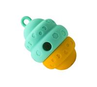 Qzdtue Interactive Dog, Slow Feeding Toy Silicone Puzzle for Teething Foraging, Pet Activity Game with Boredom and Chewing Entertainment, Canine Tool for Crate Training Hot Weather, Green, Yellow