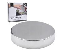 Qzdtue Lunch Box Ice Pack, Stainless Steel Freezer Block, White, Reusable Cooling Disk, Compact Leakproof Cooler, Durable Portable Chiller, for Camping, Picnics, Fishing, Hiking, Beach