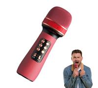 Qzdtue Multifunctional Kids Microphone, Cordless Handheld Microphone, Easy to Use Karaoke Mic, Lightweight Rechargeable Microphone, 5cm/1,96in X 20cm/ 7.87in for Kids Adults Pink, Red, Blue, Black