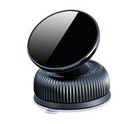 Qzdtue Phone Holder, Magnetic Mount, Vacuum Suction, ABS Acrylic, 360 Rotation, Strong Grip, Black, Wide Fit, Vent Window, Mirror Dash, for Dashboard Mount, Driving Navigation Filming
