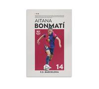 QZFNCOYU Aitana Bonmati Barcelona Footballer Art Poster Canvas Poster Wall Art Decor Print Picture Paintings for Living Room Bedroom Decoration 12x18inch(30x45cm)