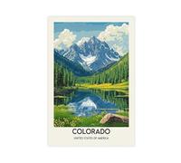 QZFNCOYU Colorado Map Poster Canvas Poster Bedroom Decor Landscape Office Room Decor Gift 12x18inch(30x45cm)