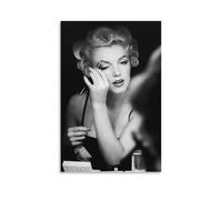 QZFNCOYU Marilyn Monroe Black And White Vintage Art Poster Canvas Poster Bedroom Decor Landscape Office Room Decor Gift 24x36inch(60x90cm)