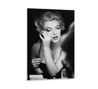 QZFNCOYU Marilyn Monroe Black And White Vintage Art Poster Canvas Poster Wall Art Decor Print Picture Paintings for Living Room Bedroom Decoration 12x18inch(30x45cm)