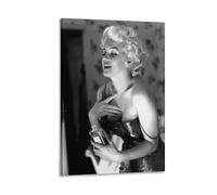 QZFNCOYU Marilyn Monroe Perfume Black And White Vintage Art Poster Canvas Poster Bedroom Decor Landscape Office Room Decor Gift 12x18inch(30x45cm)