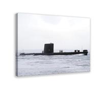QZFNCOYU Navy Submarine “Fierce Assault” Poster Canvas Poster Wall Art Decor Print Picture Paintings for Living Room Bedroom Decoration 08x12inch(20x30cm)