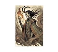 QZFNCOYU Nordic Loki Mischief Poster Canvas Poster Bedroom Decor Landscape Office Room Decor Gift 12x18inch(30x45cm)