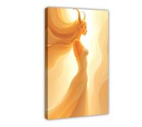 QZFNCOYU Poster of The Goddess Hathor Canvas Poster Wall Art Decor Print Picture Paintings for Living Room Bedroom Decoration 24x36inch(60x90cm)