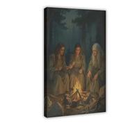 QZFNCOYU Poster of The Three Fates Canvas Poster Bedroom Decor Landscape Office Room Decor Gift 16x24inch(40x60cm)