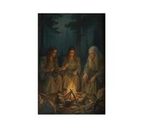QZFNCOYU Poster of The Three Fates Canvas Poster Wall Art Decor Print Picture Paintings for Living Room Bedroom Decoration 24x36inch(60x90cm)