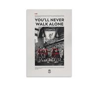 QZFNCOYU You'll Never Walk Alone Liverpool Football Art Poster Canvas Poster Wall Art Decor Print Picture Paintings for Living Room Bedroom Decoration 08x12inch(20x30cm)