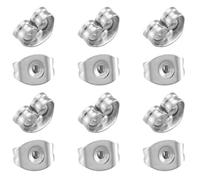 QZKJQDD 12pcs/6 Pairs Butterfly Earrings Back, Stainless Steel Secure Ear Locking, Butterfly Safety Backs for Earrings Stud Replacement, Jewellery Accessories for Woman