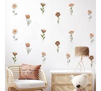 QZKJQDD 24 PCS Boho Flower Wall Decals Daisy, Wall Stickers for Bedrooms, Kids Wall Stickers, Flower Stickers, for Walls Playrooms and Art Bedroom Coverage Removable Peel and Stick Wall Decor