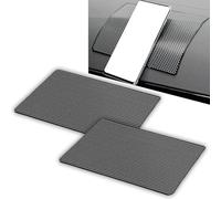 QZKJQDD 2Pcs Slip Car Dashboard Sticky Pads, Multifunctional Fixate Anti Slip Grip Mat for Cell Phone Sunglasses Keys, Heat Resistant, Leave no Residue, Mesh Texture 19 x 12cm (Black)