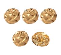 QZKJQDD 5 Pcs Gold Buttons, Zinc Alloy Irregular Shape Buttons for Replacement for Missing on Jeans Jackets Knitting Shirts Suits Trousers for DIY Craft Sewing (Style 4)