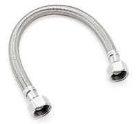 QZKJQDD Flexible Tap Connector 1/2" x 1/2" BSP Fitting 300mm, Kitchen Tap Hose, Stainless Steel Braided Tails, Free Hose for Kitchen, Bathroom & Toilet Taps
