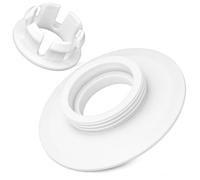 QZKJQDD Flush Valve Seal Compatible with Ideal Standard SV01967, 1 Pack Toilet Cistern Parts with Retaining Clip, White Rubber Plastic Washer, DIY Replacement Fits Armitage Shanks Cistern Leak Repair