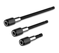 QZKJQDD Magnetic Drill Bit Extender Set, 3 Pcs 60/100/150MM Bit Holder for Impact Driver, Quick Release Self-Locking Bit Holder for Wood Turners Furniture Carpentry and Construction