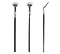 QZKJQDD Mascara Fan, Folding Angle Scalloped Eyelash Brush, Multifunctional Angled Fan Shaped Eyelash Brush Lash Wand Brush Makeup Tool, for Upper Lower Eye Lash (3Pcs)