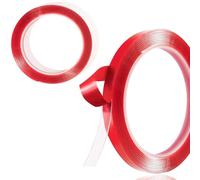 QZKJQDD Nano Double Sided Adhesive Tape, Waterproof and Traceless Double Sided Tape, Reusable Washable Transparent Gel Tape, Wall Sticky Strips for Kitchen, Party, Paste Photos Posters (3 meters)