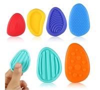 QZKJQDD Sensory Fidget Toys, Textured Worry Stones, Sensory Stone, Anxiety Relief for Kids, Quiet Classroom Toys, Fidget Stress for Anxiety Relief Textured Soft Worry Stone for Autism Kids (6Pack)