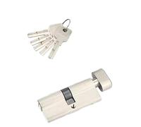 QZLNONTK Anti-Snap Euro Door Lock Cylinder,Barrel lock, Cylinder Lock Cylinder Security Copper Lock Cylinder Interior Bedroom Living Handle Brass Key Locking 5 Keys(75mmz 37.5 and 37.5m)