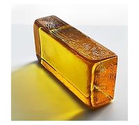 QZLNONTK Transparency Colored Clear Glass Blocks - Rectangular Crystal Bricks for Home, Office, Bar, and Hotel Decor(Yellow)