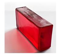QZLNONTK Transparency Colored Clear Glass Blocks - Rectangular Crystal Bricks for Home, Office, Bar, and Hotel Decor(Red)