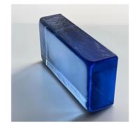 QZLNONTK Transparency Colored Clear Glass Blocks - Rectangular Crystal Bricks for Home, Office, Bar, and Hotel Decor(Blue)