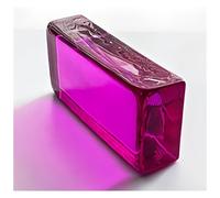 QZLNONTK Transparency Colored Clear Glass Blocks - Rectangular Crystal Bricks for Home, Office, Bar, and Hotel Decor(Purple)