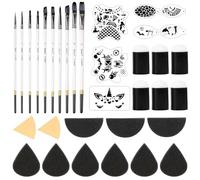 QZLSAYSL Face Painting Brushes and Sponges Face Paint Brush Set 32pcs