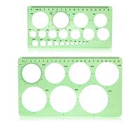 Qzma 2 Pcs Circle Stencils Circle Ruler Quilling Tool Drawing Stencils