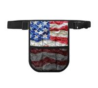 Qznuberone American Flag Print Nurse Storage Bag Practical Waist Bag Nurse Pocket Bag Belt Organizer Pouch for Stethoscopes, Bandage Scissors and Other Supplies