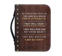 Qznuberone Bible Cover for Women Bible Protective with Handle and Zipper Portable Carrying Book Case for Bible Begginer Muti-use Church Bag, Eagle Texts, XXL