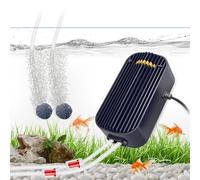 QZQ Aquarium Air Pump Silent Adjustable Fish Tank Air Pump Powerful Oxygen Pumps with 2 Outlet Included Accessories Suitable Fish Tank from 10L to 450 Liters(3W)