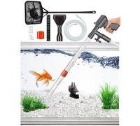 QZQ Aquarium Gravel Cleaner [2024 Edition] Vacuum Fish Tank Vacuum Cleaner Tools for Aquarium Water Changer with Aquarium Thermometers Fish