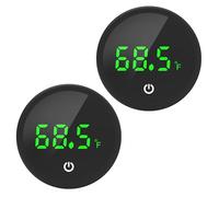 QZQ Fish Tank Thermometer Aquarium Thermometer Wireless Touch Stick Digital Aquarium Thermometer LED Display ±1°F for Monitoring The Fish Tank Aquarium Temperature Accessories (2 Pack Black)
