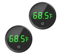 QZQ Fish Tank Thermometer Aquarium Thermometer Wireless Touch Stick Digital Aquarium Thermometer LED Display ±1°F for Monitoring The Fish Tank Aquarium Temperature Accessories (2 Pack Black)