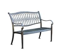 QZQJUILU Garden Benches, Outdoor Metal Park Bench, Outdoor Furniture Bench with Armrests and Backrest, Cast Iron Steel Frame Porch Decorative Suitable for Outdoor and Indoor