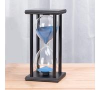 QZQJUILU Hourglass Timer,Hourglass Sand Timer Large Hourglass Timer 45 Minutes Wooden Sand Timer Decorative Sandglass Decorative Minimalist Sand Clock Sand Tim(Black 5 minutes (14.3 * 8.1cm))