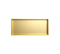 QZQJUILU Rustproof Stainless Steel Shower Niche - Recessed Wall Storage Solution for Bathroom, Living Room & Bedroom - Horizontal Cubby Shelving, Stylish & Dur(Gold 92X32X12.5CM)
