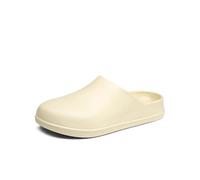 qzqRuuchaen Unisex EVA work slippers - waterproof slip-on kitchen shoes, chef's slippers, nursing shoes, gardening (khaki, Adult, Men, 9, Numeric, UK Footwear Size System, Medium)