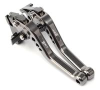 QZQXEMEDQ Adjustable Brake Clutch Levers For Triumph 675 Street Triple 2008-2016 Modified CNC Aluminum Alloy 6-stage Adjustable Short Brake Clutch Lever Accessories(Grey)