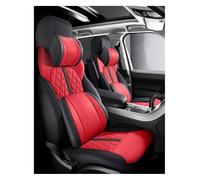 QZQXEMEDQ Car Seat Cushion Cover For Civic 2006-2011 Car Seat Cover Interior Full Set Automobiles Custom Leather Support Cushion Protecto(Black Red 4pcs,SE)