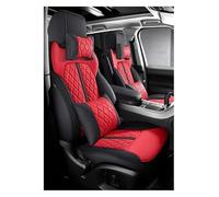 QZQXEMEDQ Car Seat Cushion Cover For M&ercedes For B&enz For C Class W For 204 W205 W206 2004-2017 Leather Car Seat Covers Support Cushions Protecto(Black Red 4pcs,DE)