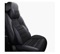QZQXEMEDQ Car Seat Cushion Cover For M&ercedes For W211 2005-2009 Car Seat Support Cushions Protecto Leather Cover Interior Full Set Custom(Black Pillow)