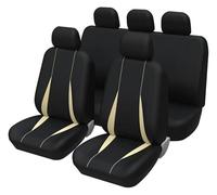 QZQXEMEDQ Car Seat Cushion Cover For N&issan For NV400 Car Seat Support Cushion Cover Protecto Most Truck SUV Breathable Polyester Cloth(Beige Full Set)