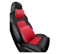 QZQXEMEDQ For Accord 2003 2004 2005 2006 2007 Car Seat Support Cushion Cover Protecto Custom Waterproof Faux Leather Car Seat Cushion Cover(Black Red 4pcs,SE)