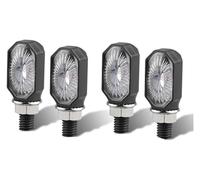 QZQXEMEDQ For H&yosung 12V 10mm Moto Indicator Blinker Lamp Front Rear Turn Signal Lights Motorcycle Light Indicators motorcycle turn signal light(4 Pcs)