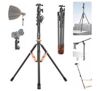 QZSD Multi-Function transver Light Stand, 3-8.2ft/94-252cm Aluminum Lighting Tripod, Desktop Stand, Aluminum Ball Head,Detachable Monopod,Stand w/ 1/4" 3/8" Screw for Strobe Light Camera Softbox